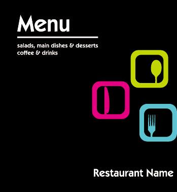 modern restaurant menu vector cover set