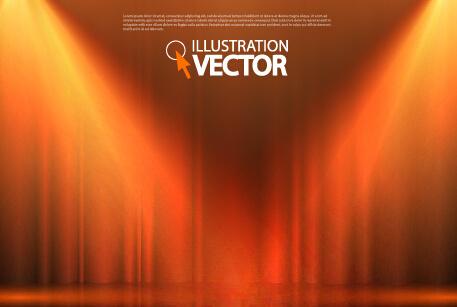 stage curtain with light backgound illustration