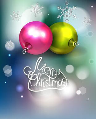 sparkling baubles christmas vector design