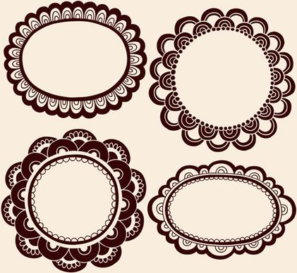 cute hand drawn framework vector