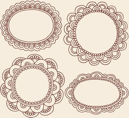 cute hand drawn framework vector