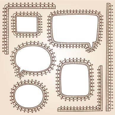 cute hand drawn framework vector