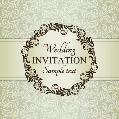 romantic ornate wedding invitations