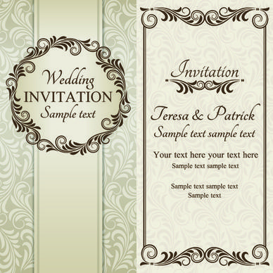 romantic ornate wedding invitations