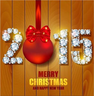 diamond15 christmas and wood background vector