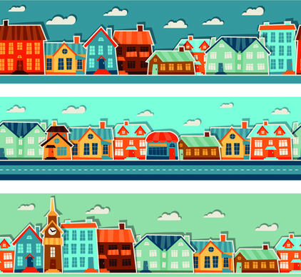 paper house vector design set