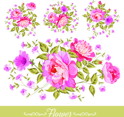 beautiful pink flower vector