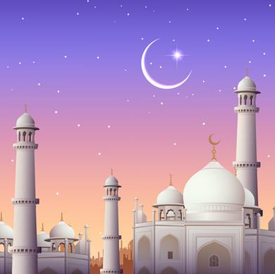 mubarak islam background design vector