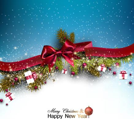 2015 christmas and new year baubles background vector