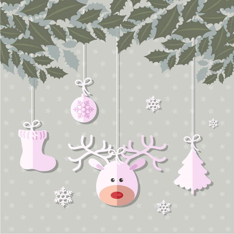 christmas paper cut baubles vectors