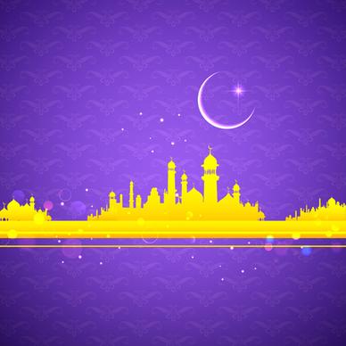 mubarak islam background design vector