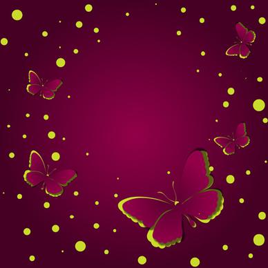 paper cut butterfly vector background set