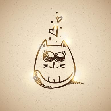 art kittens vector backgrounds