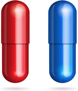 colored capsule vector set