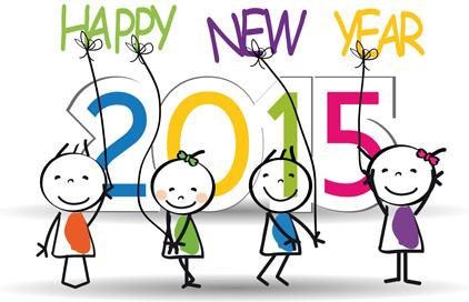 2015 new year and child design vector