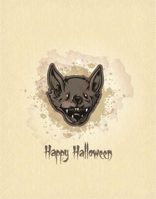 set of halloween vintage background vector