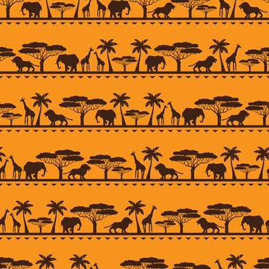 african style seamless vector pattern