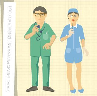 people and professions vector set