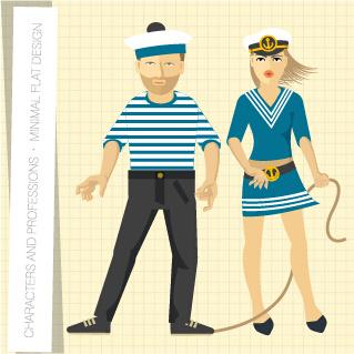 people and professions vector set