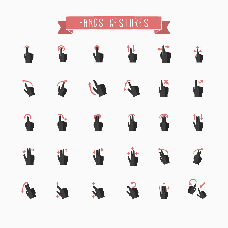 hands gestures design vector