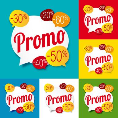 vector sale promo labels