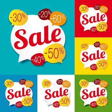 vector sale promo labels