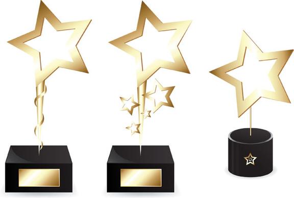 creative golden awards vector