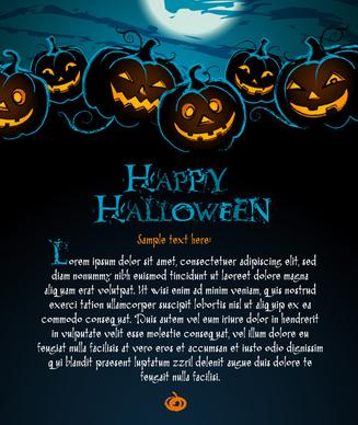 happy halloween night background vector set