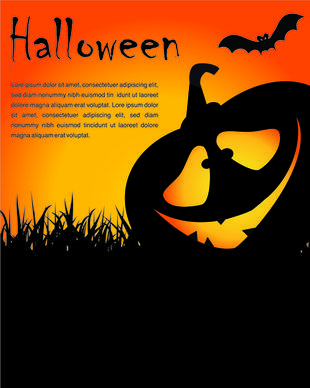 happy halloween night background vector set