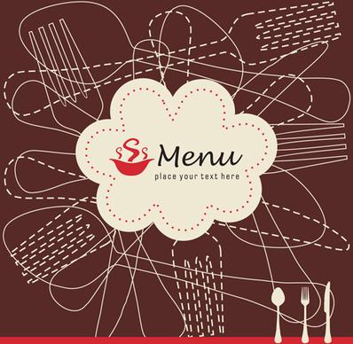 hand drawn restaurant menu vector