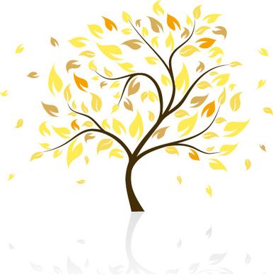 art autumn tree creative background vector