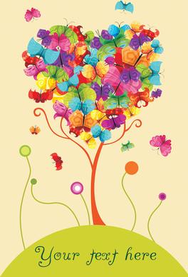 art autumn tree creative background vector