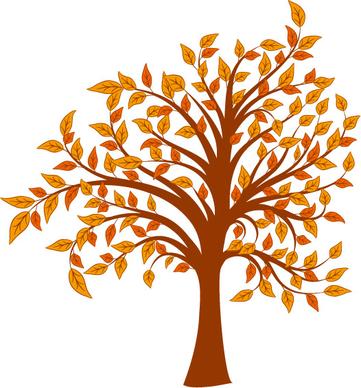 art autumn tree creative background vector