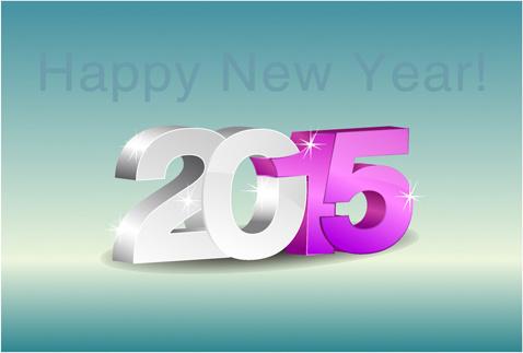 set of15 new year vectors design