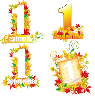 beautiful september autumn design vector