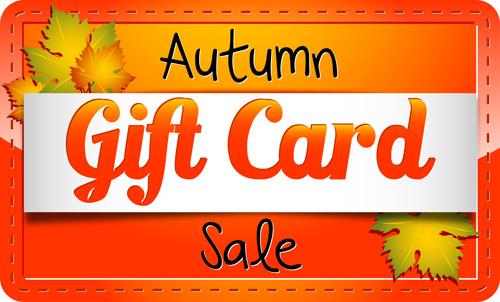 shiny autumn gift card vector design