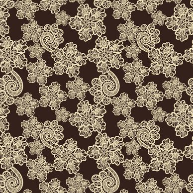 retro lace ornament pattern seamless vector