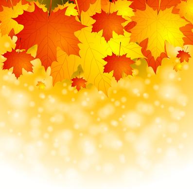 fantasy autumn leaves art background