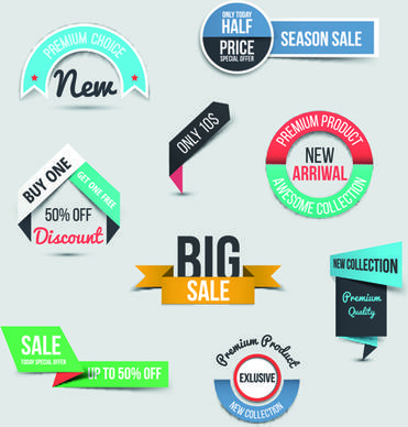 creative sale sticker with labels design