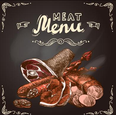 food retro style poster vector