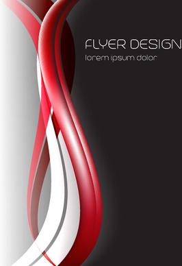 dynamic lines flyer cover vector set