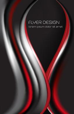 dynamic lines flyer cover vector set