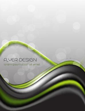 dynamic lines flyer cover vector set