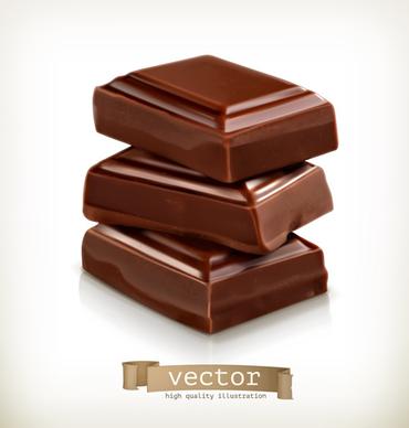 realistic chocolate vector graphics