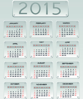 creative calendar15 vector design set