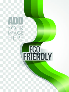 eco style brochure with flyer cover vector