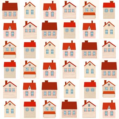 different house set vector