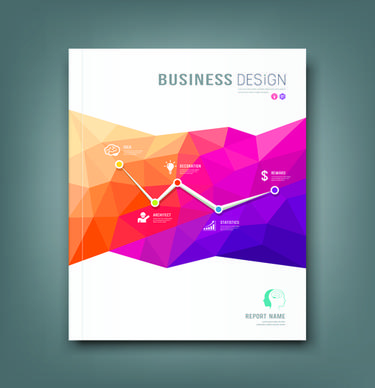 business cover abstract design vector