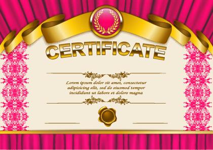 vector certificate template exquisite vector