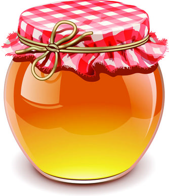 jar with honey vector graphics